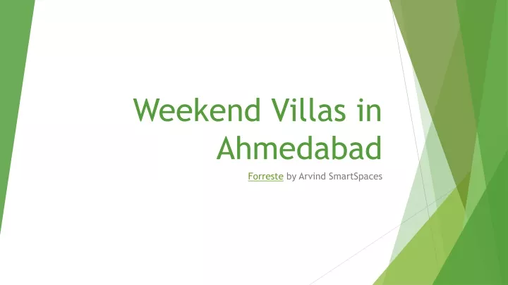 weekend villas in ahmedabad