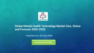 Global Mental Health Technology Market Size, Status and Forecast 2020-2026