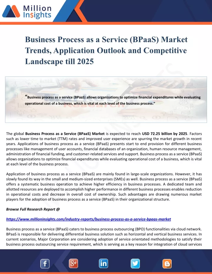 business process as a service bpaas market trends