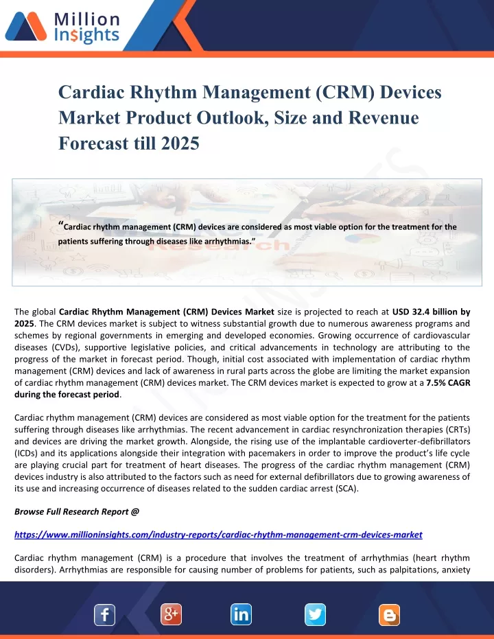 cardiac rhythm management crm devices market