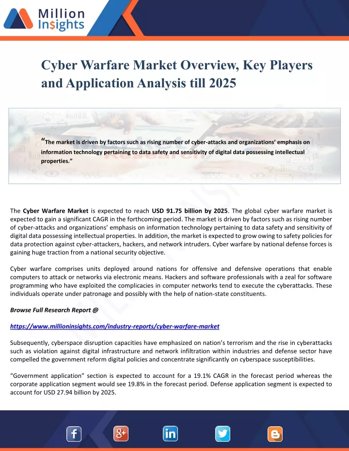 cyber warfare market overview key players