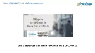 cms update get mips credit for clinical trials of covid 19