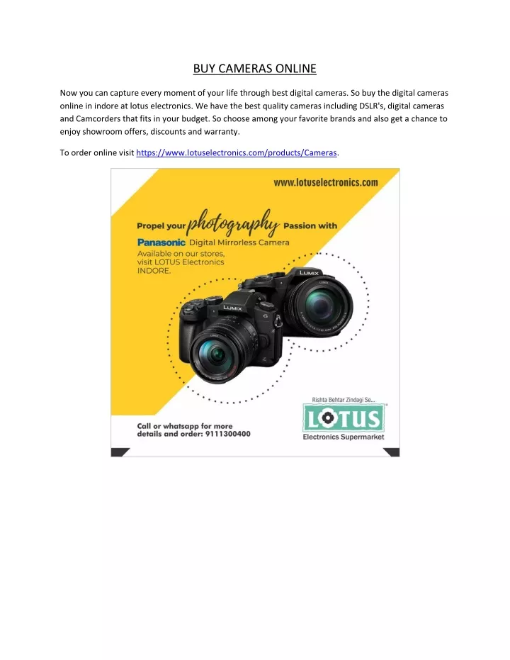 buy cameras online