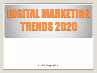 Digital marketing trends 2020