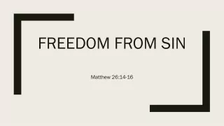 freedom from sin