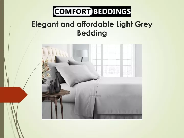 elegant and affordable light grey bedding