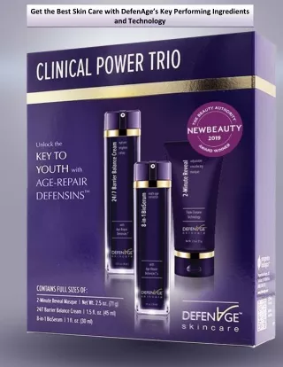 get the best skin c are with defenage