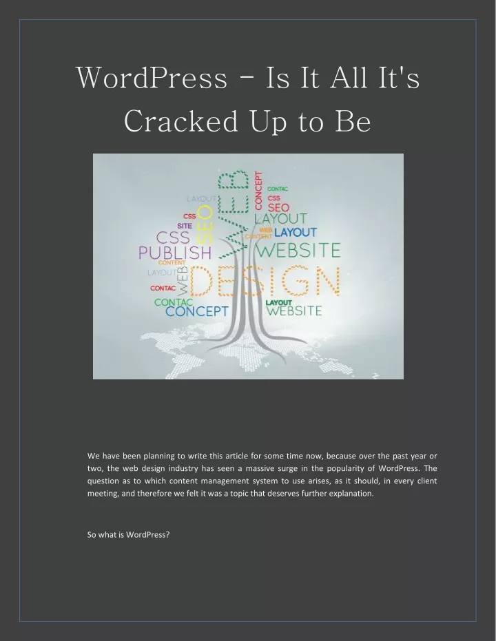 wordpress is it all it s cracked up to be