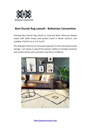 Beni Ourain Rug Leenah - Bohemian Convention