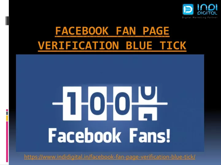 https www indidigital in facebook fan page verification blue tick