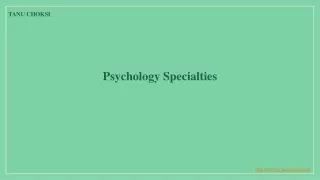 psychology specialties