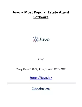 Juvo – Most Popular Estate Agent Software