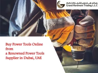 Buy Power Tools Online from Grand Hardware
