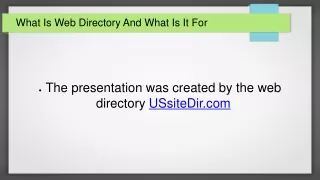 What Is Web Directory And What Is It For