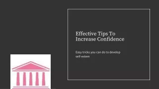 Effective Ways to Increase Your Self-confidence