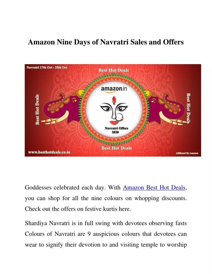 amazon nine days of navratri sales and offers