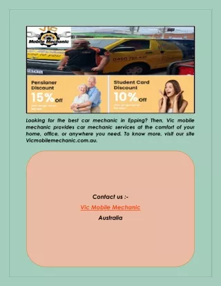 looking for the best car mechanic in epping then