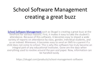 school software management creating a great buzz