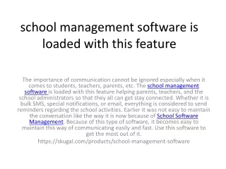 school management software is loaded with this feature