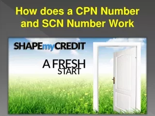 How does a CPN Number and SCN Number Work