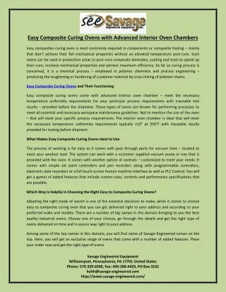 easy composite curing ovens with advanced