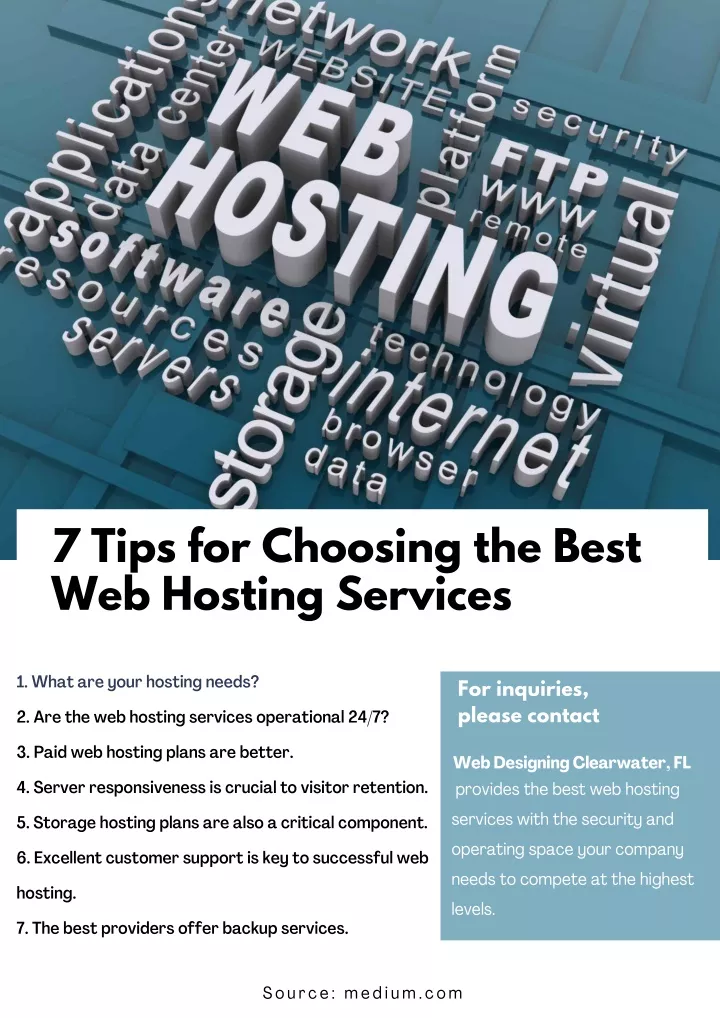 7 tips for choosing the best web hosting services
