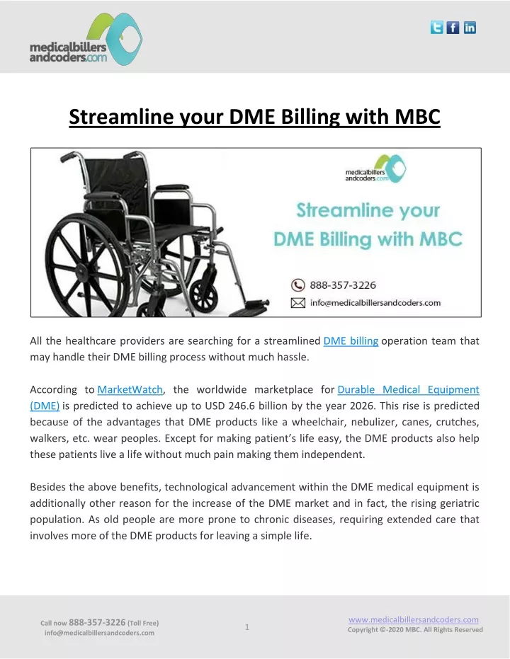 streamline your dme billing with mbc