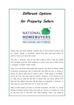 Different options for property sellers - slide 1