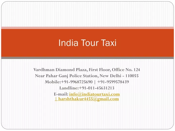 india tour taxi