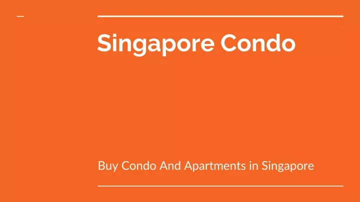 singapore condo