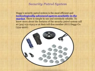 security patrol system