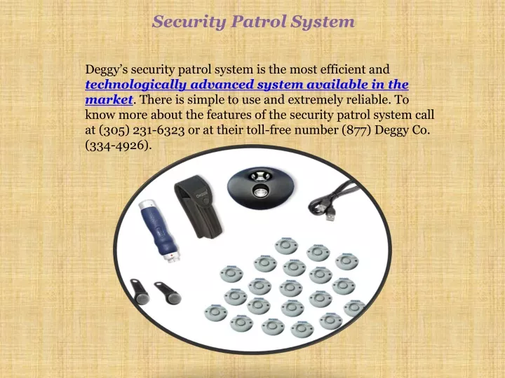 security patrol system