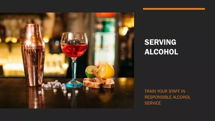 serving alcohol