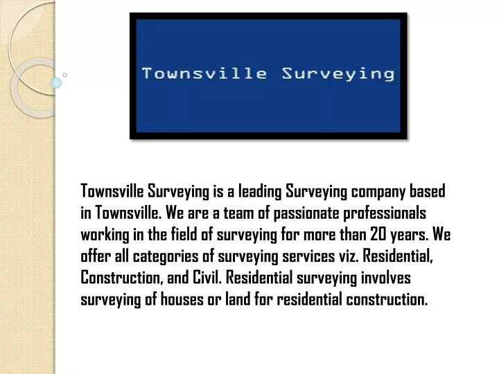 townsville surveying is a leading surveying