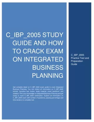 c ibp 2005 study guide and how to crack exam