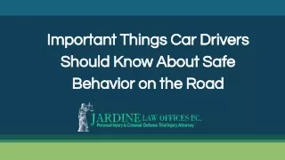 Important Things Car Drivers Should Know About Safe Behavior on the Road
