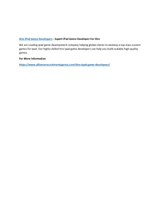 hire ipad game developers expert ipad game