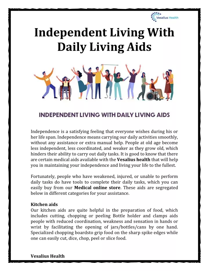 independent living with daily living aids