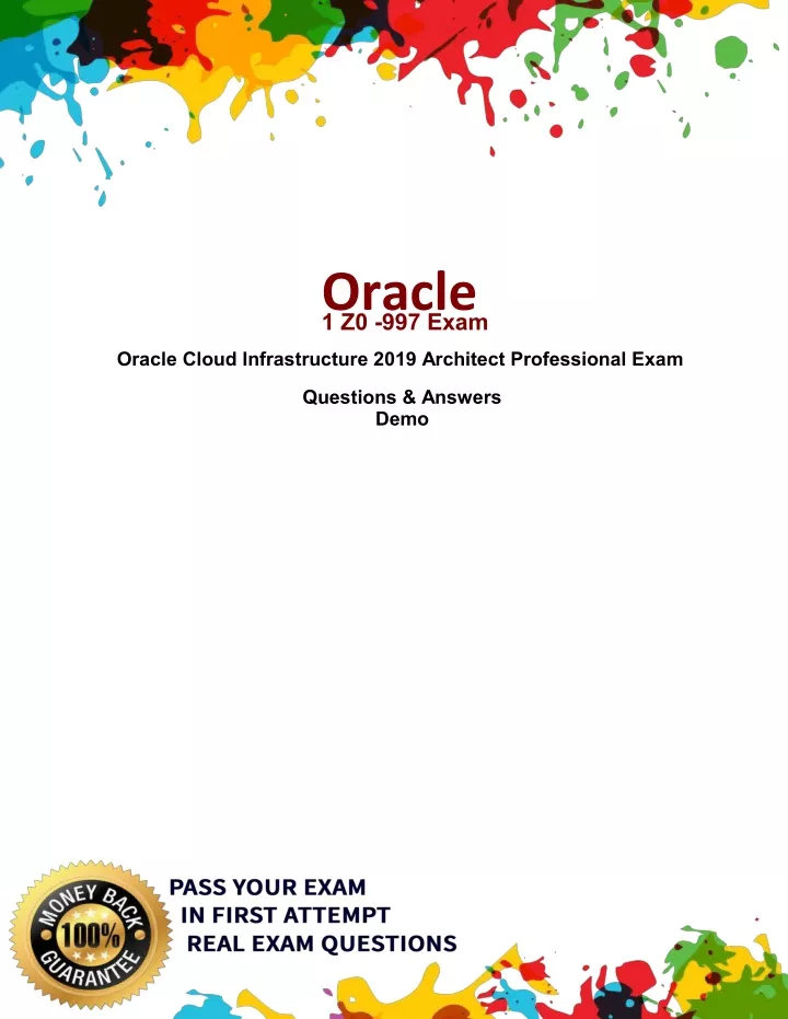 oracle 1 z0 997 exam