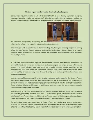 western paper best commercial cleaning supplies