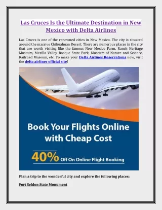 Las Cruces Is the Ultimate Destination In New Mexico with Delta Airlines