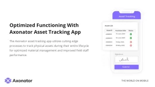 Asset Tracking Mobile App for iPhone, iPad, Android Mobile | Axonator