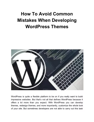 how to avoid common mistakes when developing