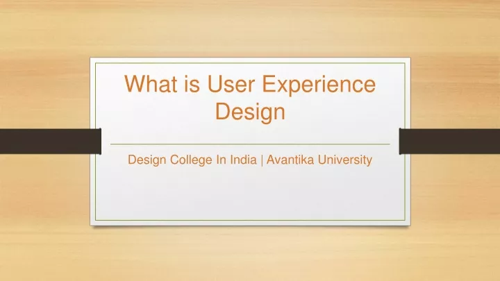 what is user experience design