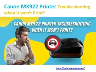 Canon MX922 Printer Troubleshooting