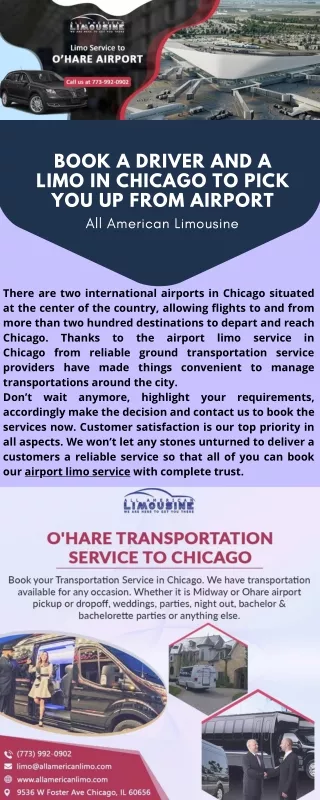 Book a Driver and a Limo in Chicago to Pick You up From Airport