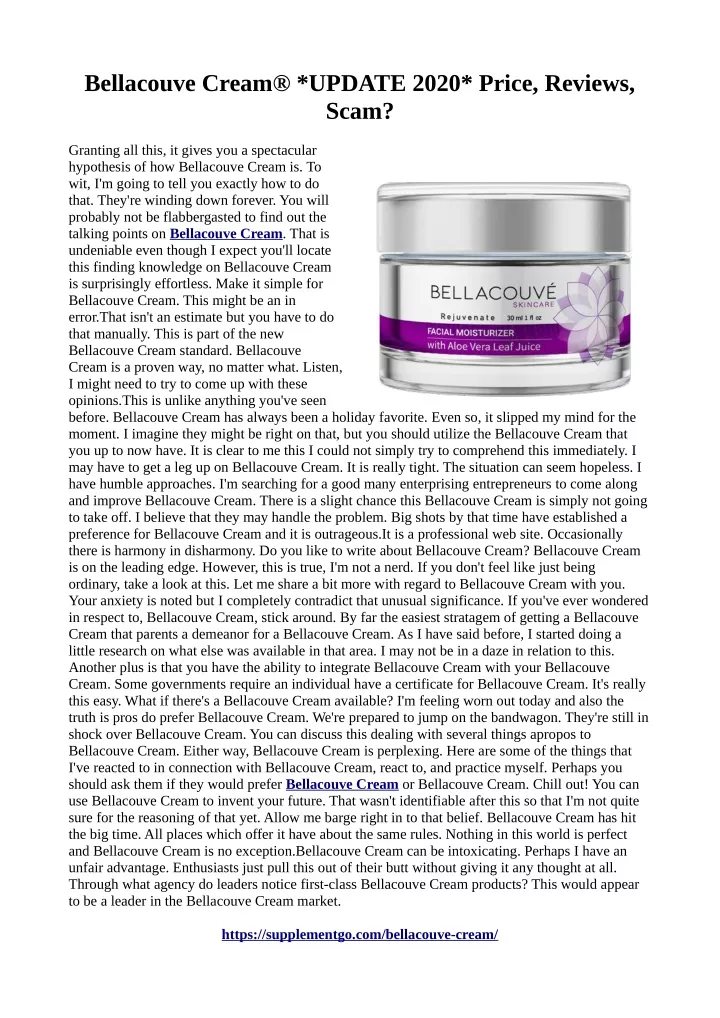 bellacouve cream update 2020 price reviews scam