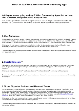 march 24 2020 the 8 best free video conferencing