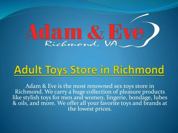 adult toys store in richmond