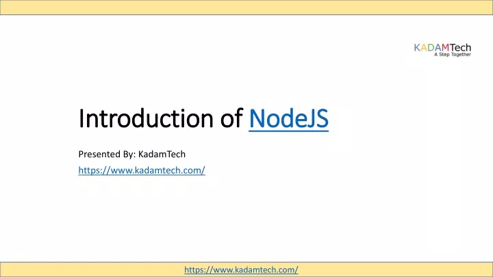 introduction of nodejs